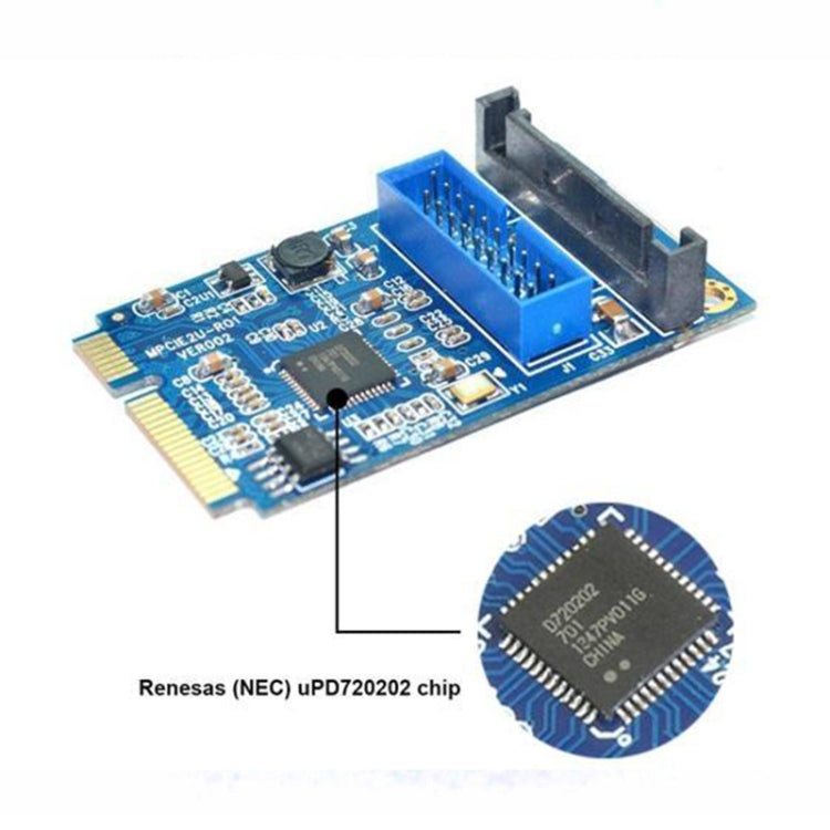 Tarjeta de expansión para PC de escritorio MINI PCI-E a USB 3.0 frontal de 19 pines, 19 Pin Power