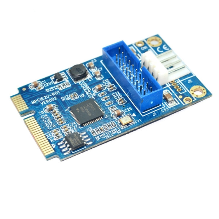 MINI PCI-E a USB 3.0 Tarjeta de expansión frontal para PC de escritorio de 19 pines con puerto de conexión de alimentación de 4 pines, 4 Pin Power