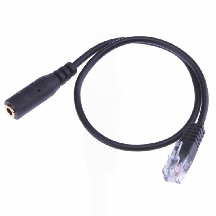 Conector de 3,5 mm a RJ9 PC / Teléfonos móviles Cable convertidor de adaptador de auriculares a teléfono de oficina, Longitud: 32 cm