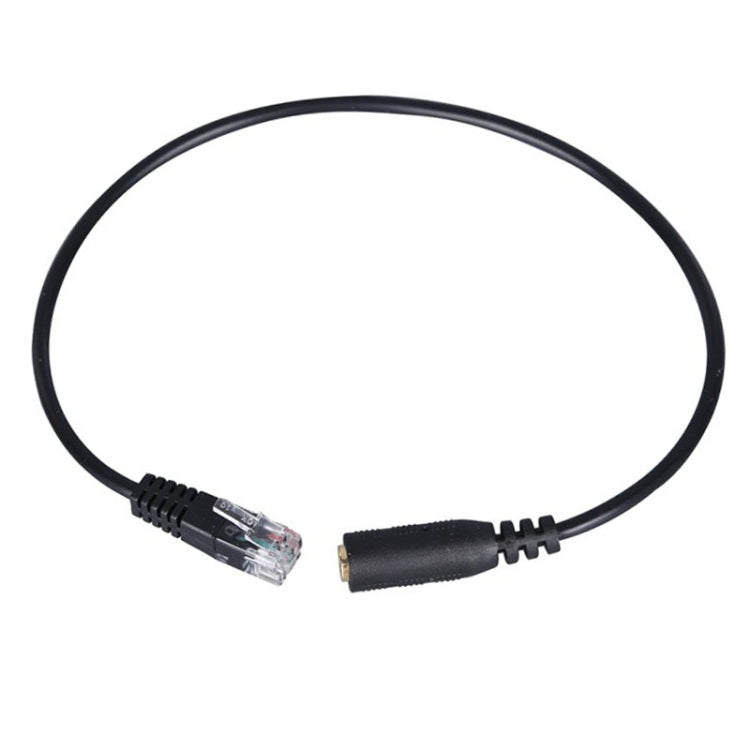 Conector de 3,5 mm a RJ9 PC / Teléfonos móviles Cable convertidor de adaptador de auriculares a teléfono de oficina, Longitud: 32 cm