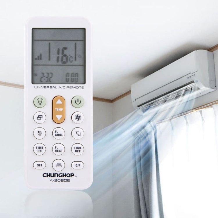 Mando a distancia universal LCD para aire acondicionado CHUNGHOP K-2080E, K-2080E