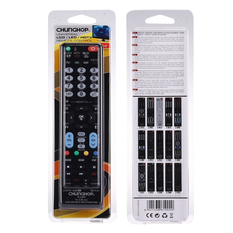 CHUNGHOP E-L905 Mando a distancia universal para LG LED LCD HDTV 3DTV, For LG TV