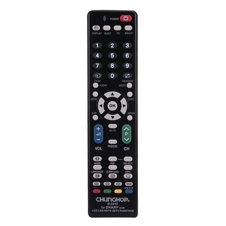 Mando a distancia universal CHUNGHOP E-S915 para SHARP LED TV / LCD TV / HDTV / 3DTV, for SHARP TV