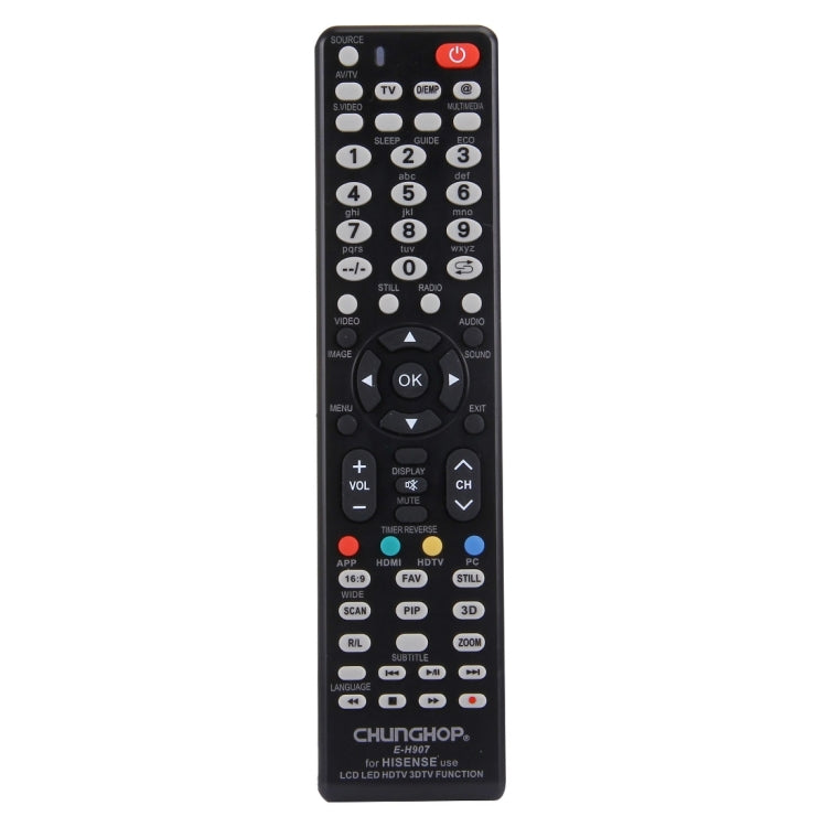 CHUNGHOP E-H907 Mando a distancia universal para HISENSE LED LCD HDTV 3DTV, for HISENSE TV