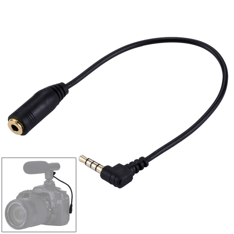 Cable de extensión de micrófono para auriculares, conector macho a hembra de Audio Jack de 20cm y 3,5mm, 3.5mm Male to Female(Black)