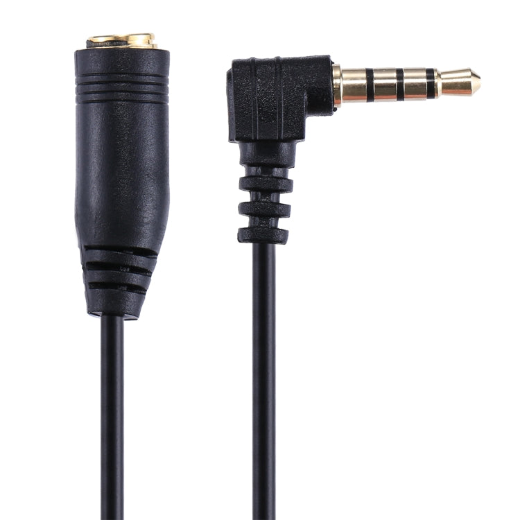 Cable de extensión de micrófono para auriculares, conector macho a hembra de Audio Jack de 20cm y 3,5mm, 3.5mm Male to Female(Black)
