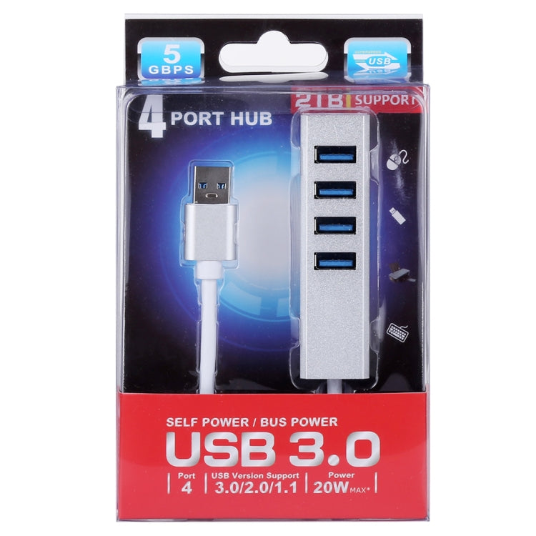 HUB USB 3.0 de 4 puertos de alimentación auto/bus de súper velocidad de 5 Gbps, USB