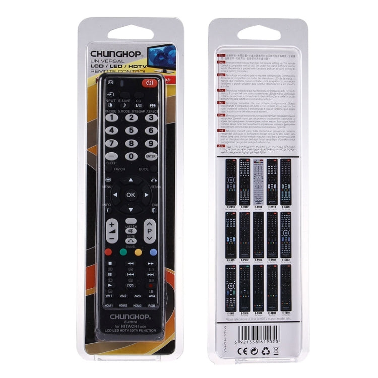 Mando a distancia universal CHUNGHOP E-H918 para HITACHI LED TV / LCD TV / HDTV / 3DTV, for HITACHI TV