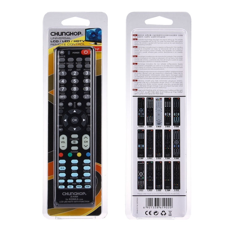 Mando a distancia universal CHUNGHOP E-K906 para KONKA LED TV / LCD TV / HDTV / 3DTV, for KONKA TV