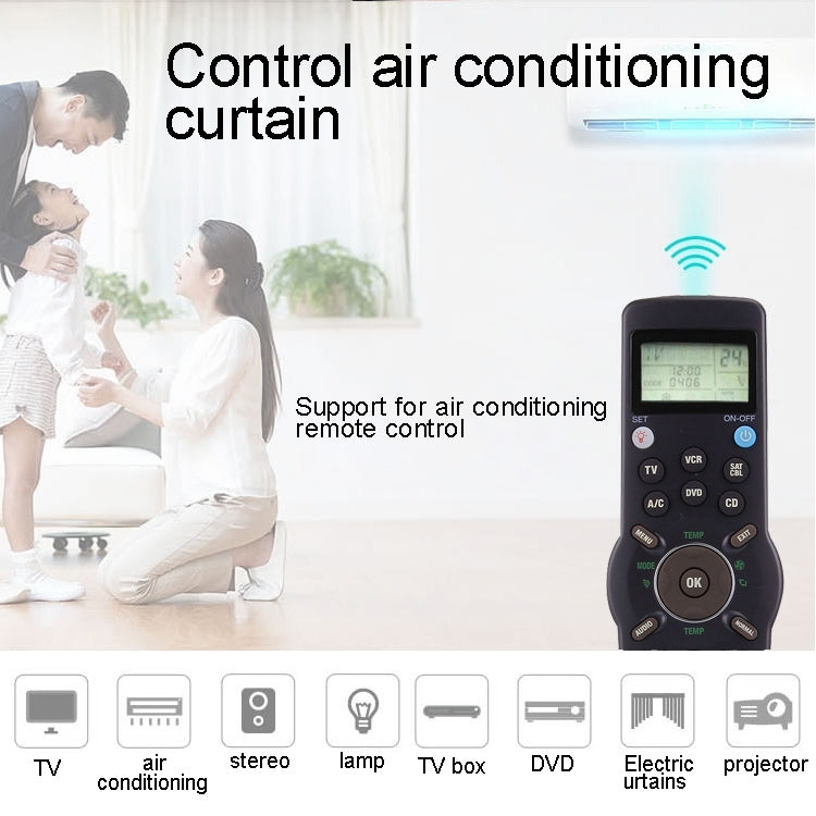 CHUNGHOP RM-L991 Mando a distancia LCD universal con función de aprendizaje para TV VCR SAT CBL DVD CD A/C, RM-L991