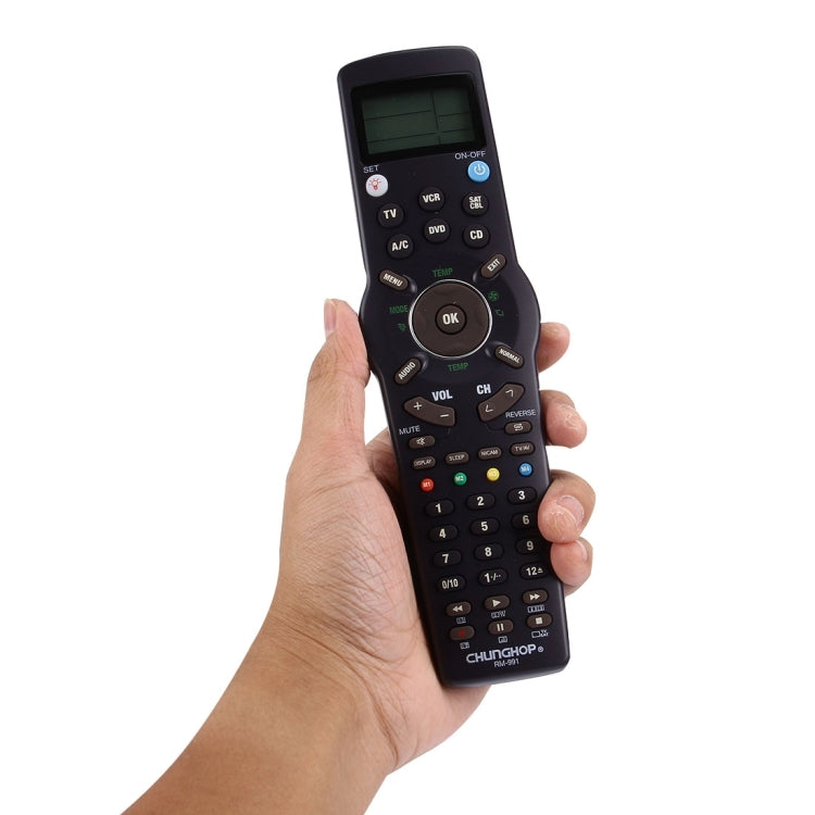 CHUNGHOP RM-L991 Mando a distancia LCD universal con función de aprendizaje para TV VCR SAT CBL DVD CD A/C, RM-L991