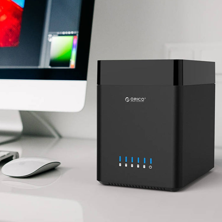 ORICO DS500U3 Caja de disco duro USB 3.0 de tipo magnético con 5 bahías de 3,5 pulgadas y indicador LED azul, USB 3.0