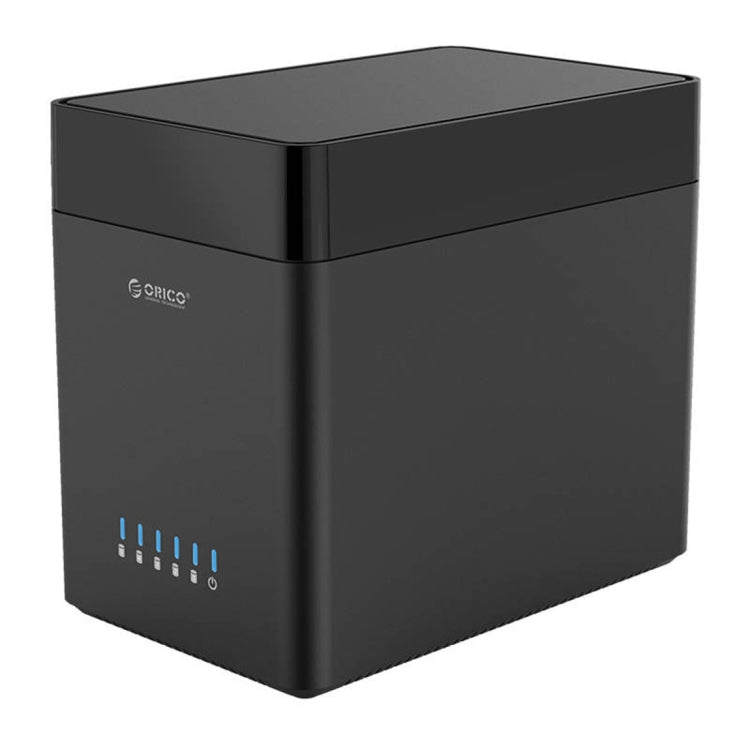 ORICO DS500U3 Caja de disco duro USB 3.0 de tipo magnético con 5 bahías de 3,5 pulgadas y indicador LED azul, USB 3.0