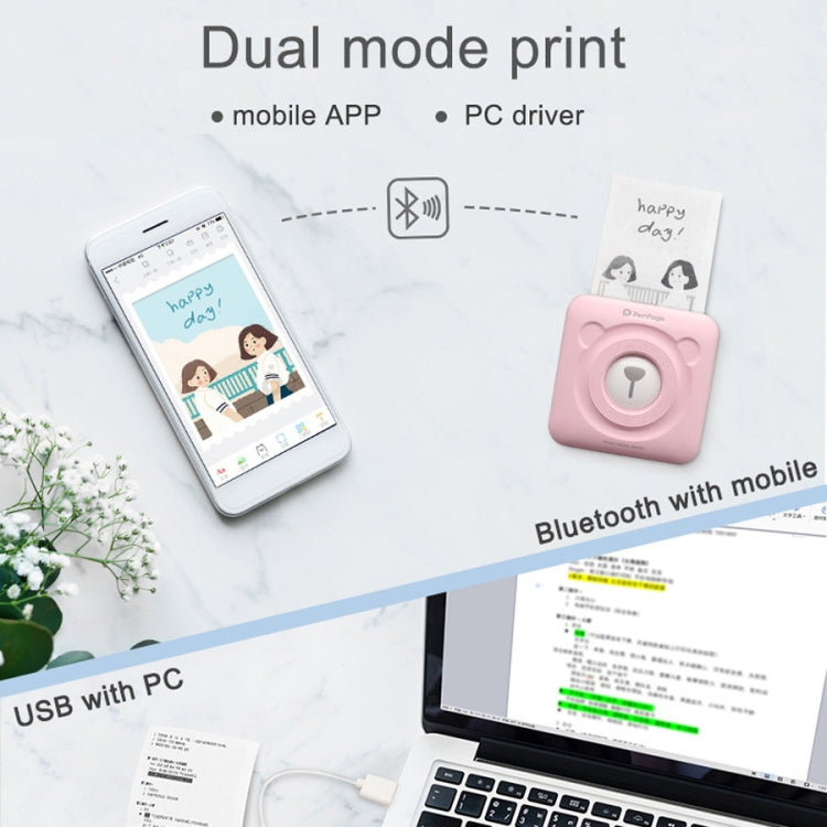 Peripage A6 Impresora Bluetooth Térmica De Bolsillo Portátil Sin Tinta, A6 Pink, A6 Blue, A6 White