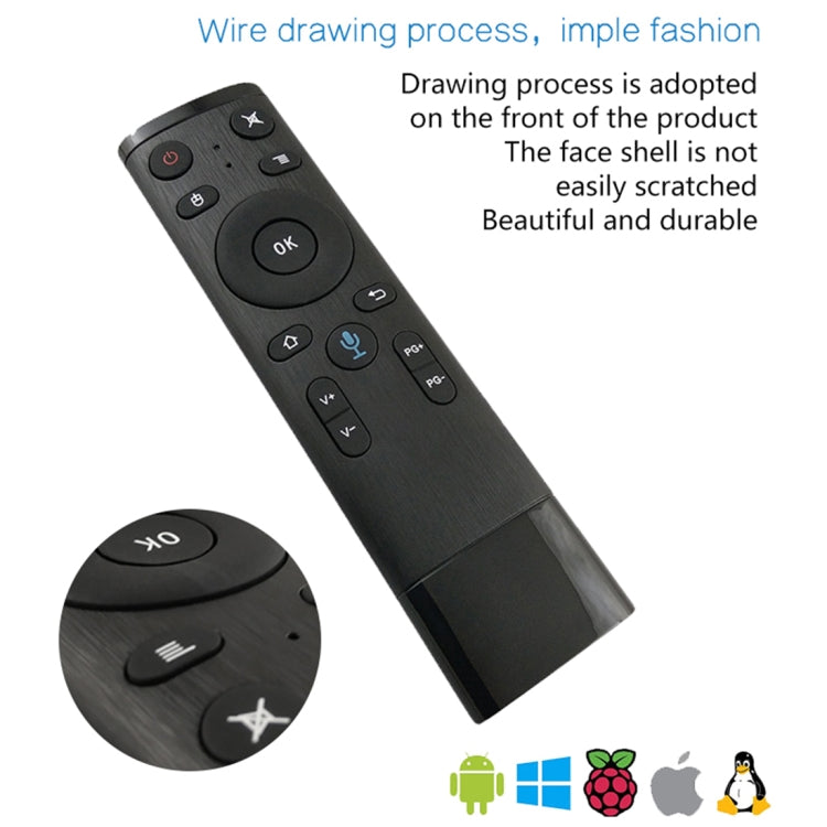 Q5 2.4G RF 3D Cepillado Moda Sentido Universal Versión de Voz Air Mouse Control Remoto