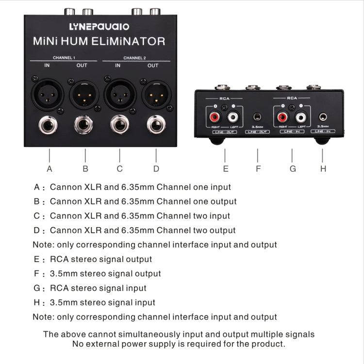 Cancelador de ruido de zumbido actual LINEPAUDIO B890