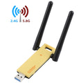 Adaptador WiFi USB 3.0 de banda dual AC1200Mbps 2,4 GHz y 5 GHz Tarjeta de red externa con 2 antenas externas, AC1200Mbps USB 3.0