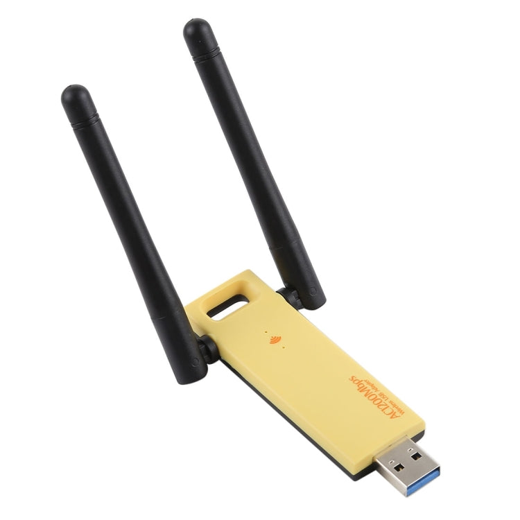 Adaptador WiFi USB 3.0 de banda dual AC1200Mbps 2,4 GHz y 5 GHz Tarjeta de red externa con 2 antenas externas, AC1200Mbps USB 3.0