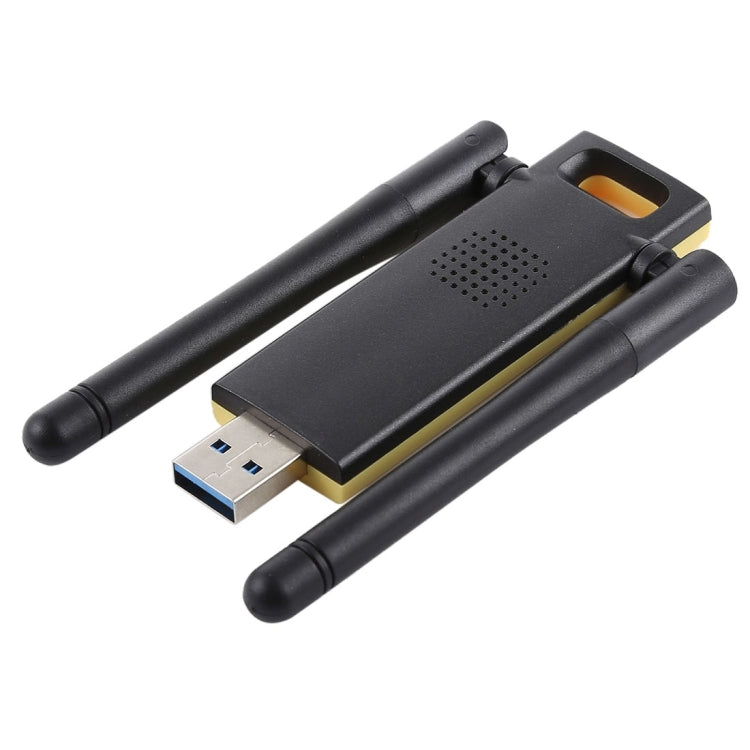 Adaptador WiFi USB 3.0 de banda dual AC1200Mbps 2,4 GHz y 5 GHz Tarjeta de red externa con 2 antenas externas, AC1200Mbps USB 3.0