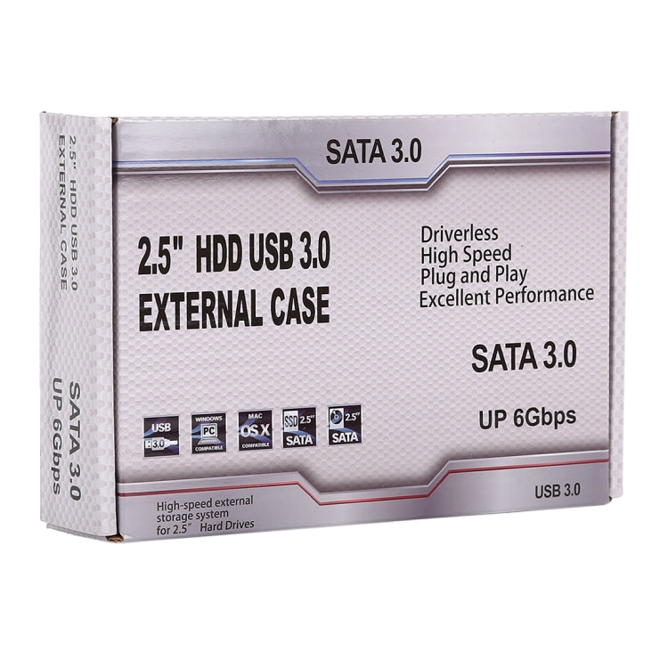 Caja HDD de 2,5 pulgadas, 6Gbps SATA 3,0 a USB 3,0, caja de unidad de disco duro, carcasa externa, Blue