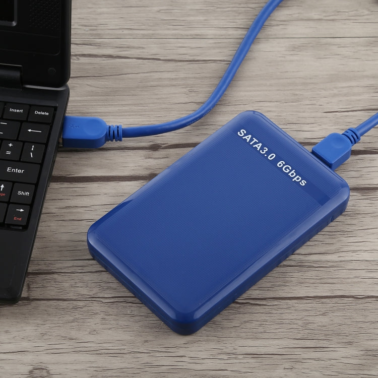 Caja HDD de 2,5 pulgadas, 6Gbps SATA 3,0 a USB 3,0, caja de unidad de disco duro, carcasa externa, Blue
