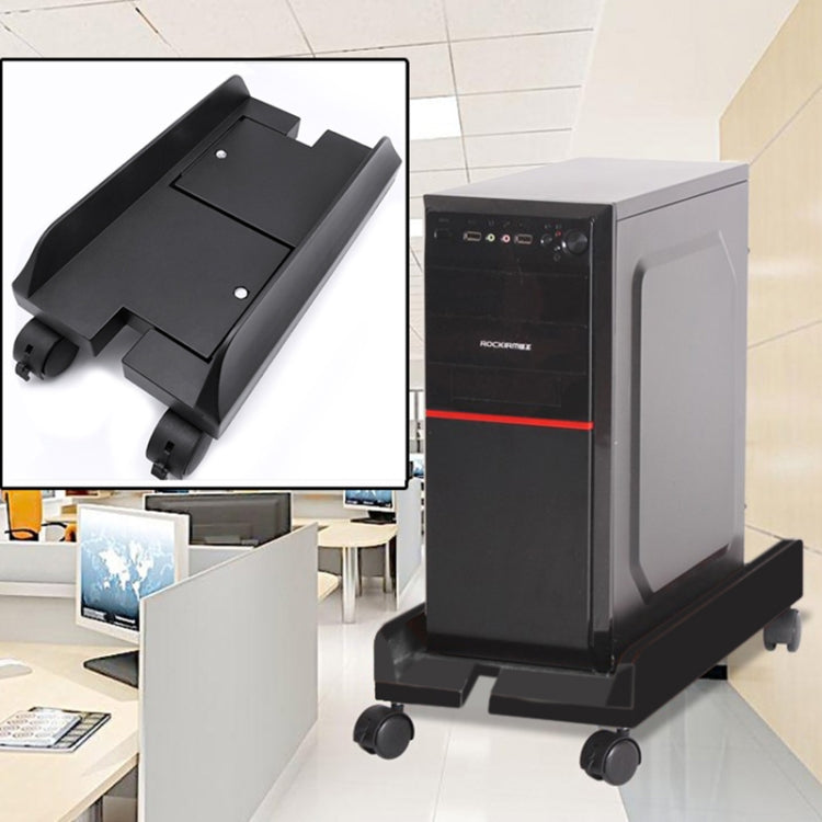 Soporte ajustable para host de computadora central con rueda, tamaño: S, H Type (Black), H Type (White)