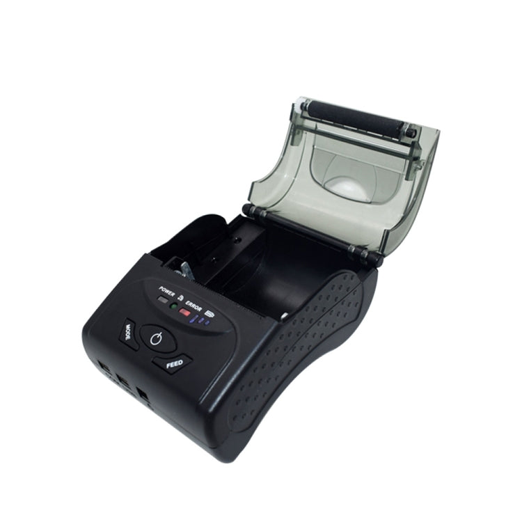 POS-5807 Impresora de tickets Bluetooth térmica portátil con puerto USB de 58 mm, tamaño máximo de papel térmico admitido: 57x50 mm