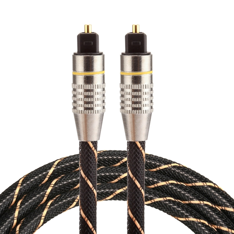 Cable de audio óptico digital Toslink macho a macho con cabeza de metal chapada en oro de 1 m OD6.0 mm, Length: 1m
