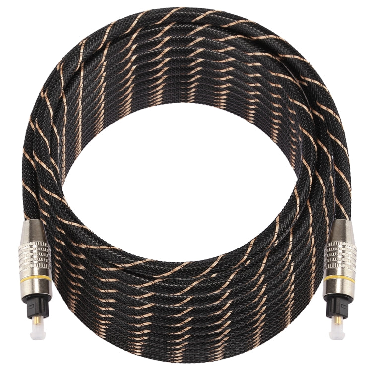 Cable de audio óptico digital Toslink macho a macho con cabeza de metal chapada en oro de 15 m OD6.0 mm, Length: 15m