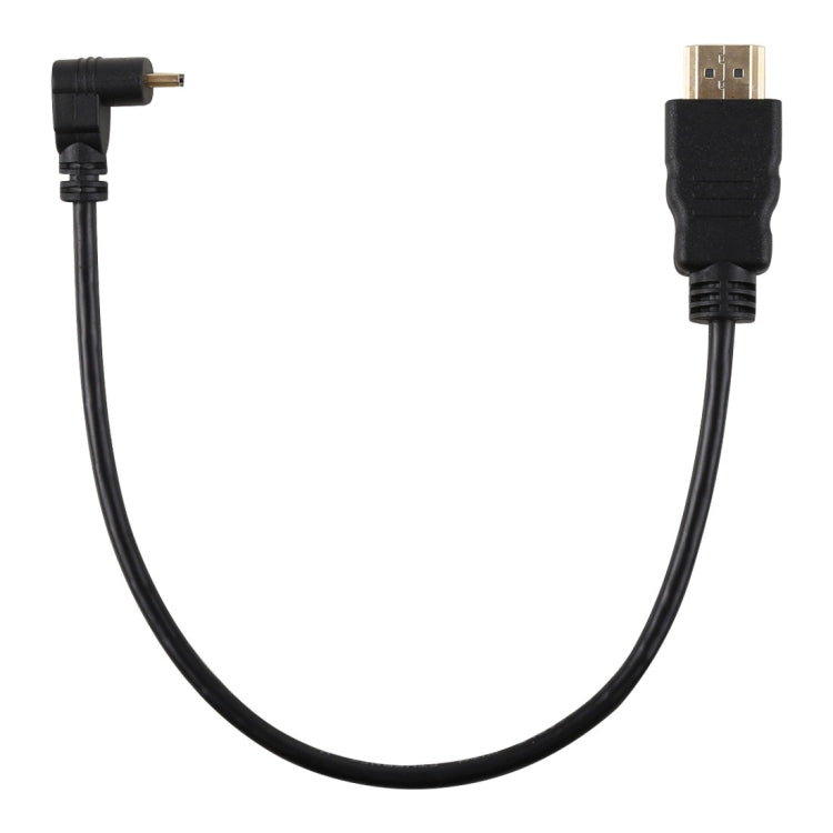 Cable adaptador de conector chapado en oro, 30cm, 4K, HDMI macho a Micro HDMI, macho en ángulo positivo, 30cm Positive