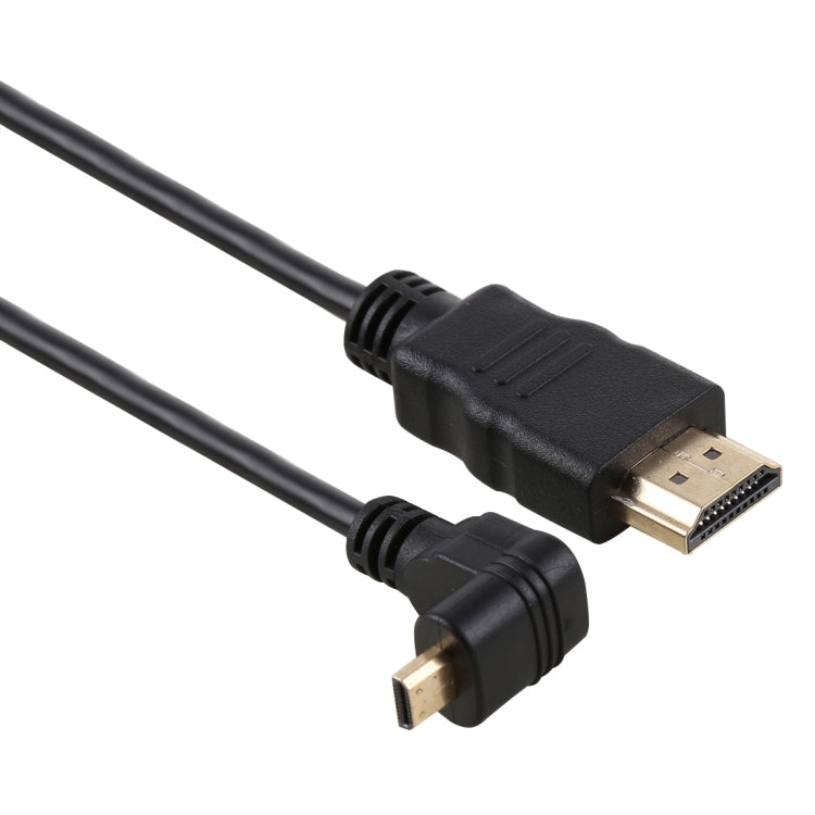Cable adaptador de conector chapado en oro macho en ángulo inverso Micro HDMI macho 4K HDMI de 30cm, 30cm Reverse
