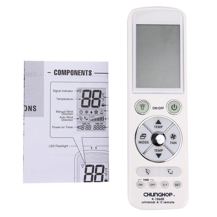 Mando a distancia universal para aire acondicionado CHUNGHOP K-1060E, K-1060E