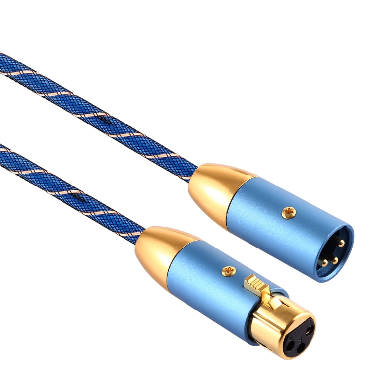 EMK XLR macho a hembra Cable de audio de cañón trenzado de nailon con rejilla de enchufe chapado en oro para dispositivos con conector XLR, longitud: 2 m