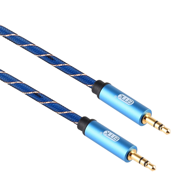 EMK Cable de audio trenzado de nailon macho a macho de rejilla de 3,5 mm para altavoces / portátiles / auriculares, longitud: 0,5 m