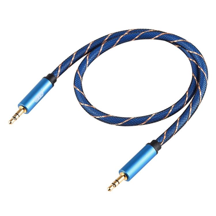 EMK Cable de audio trenzado de nailon macho a macho de rejilla de 3,5 mm para altavoces / portátiles / auriculares, longitud: 0,5 m