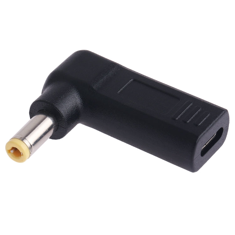 Conector adaptador de codo USB-C / Type-C hembra a macho de 5,5 x 2,5 mm, 5.5 x 2.5mm Elbow