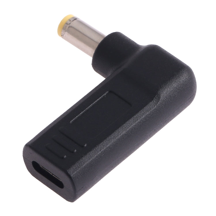 Conector adaptador de codo USB-C / Type-C hembra a macho de 5,5 x 2,5 mm, 5.5 x 2.5mm Elbow