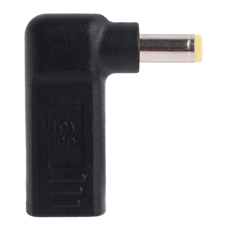 Conector adaptador de codo USB-C / Type-C hembra a macho de 5,5 x 2,5 mm, 5.5 x 2.5mm Elbow