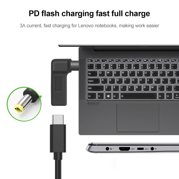 Conector adaptador de codo USB-C / Type-C hembra a macho de 5,5 x 2,5 mm, 5.5 x 2.5mm Elbow