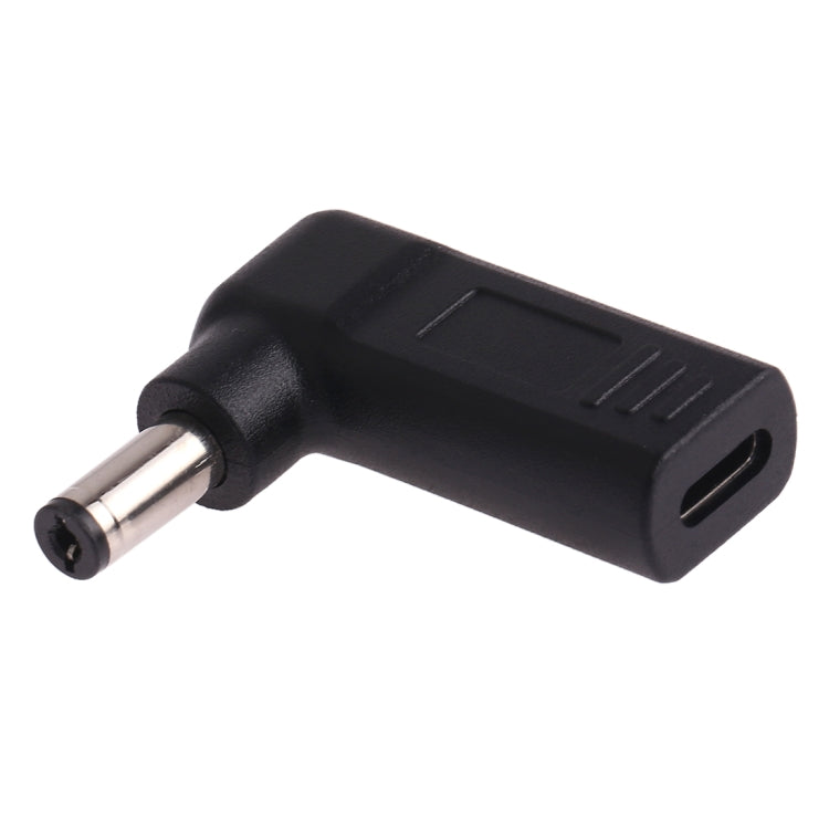 Conector adaptador de codo USB-C / Type-C hembra a macho de 5,5 x 2,1 mm, 5.5 x 2.1mm Elbow
