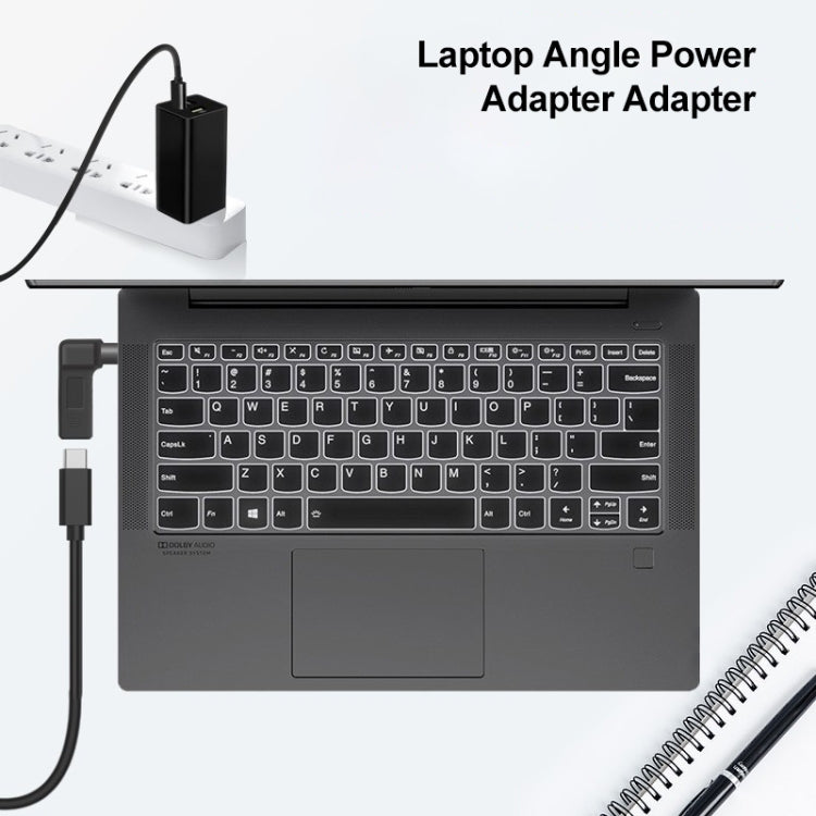 Conector adaptador de codo USB-C / Type-C hembra a macho de 5,5 x 2,1 mm, 5.5 x 2.1mm Elbow