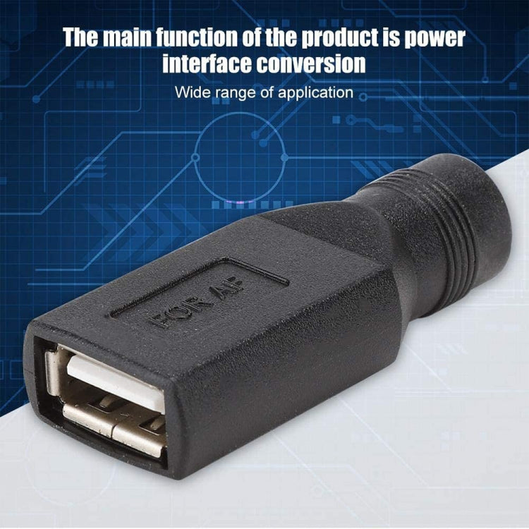 Conector adaptador de enchufe USB hembra a hembra de 5,5 x 2,1 mm, USB Female to 5.5 x 2.1mm