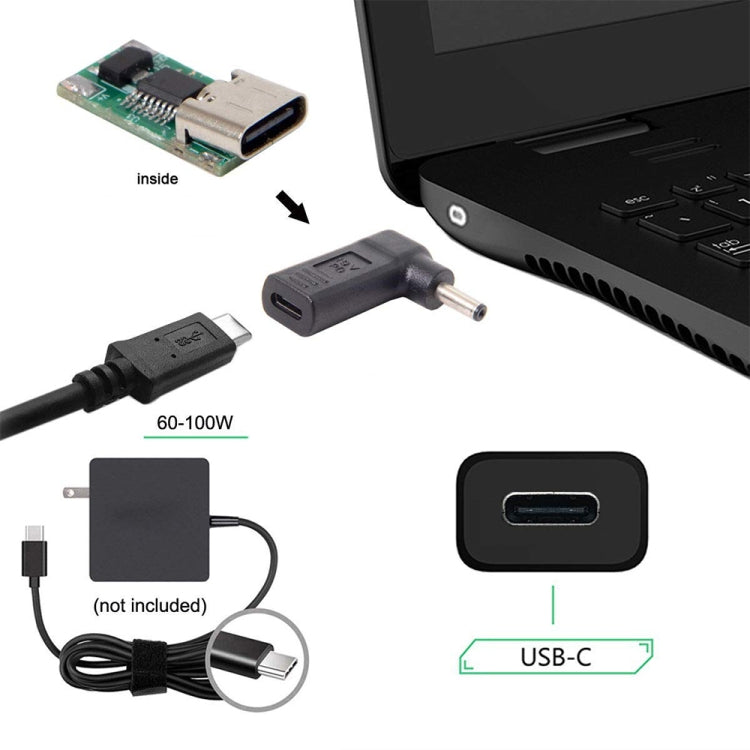 Conector adaptador de codo USB-C / Type-C hembra a macho de 3,0 x 1,1 mm, 3.0 x 1.1mm Elbow
