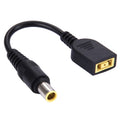 Cable adaptador de corriente con interfaces Big Square hembra (primera generación) a macho de 7,9 x 5,5 mm para computadora portátil, longitud: 10 cm, X1 Carbon 2018/2017 & Yoga 2018/2017