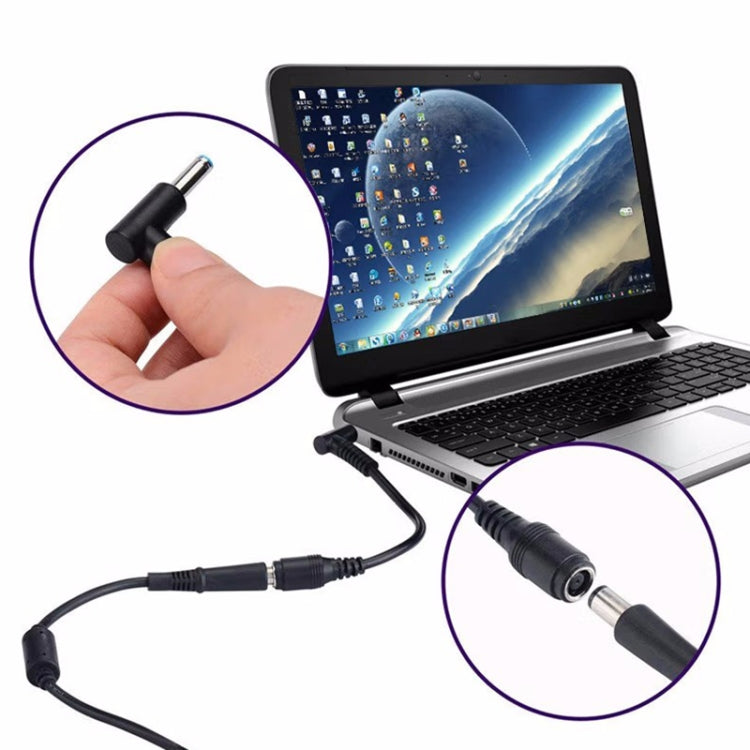 Cable adaptador de corriente con interfaces macho doblado de 4,5 x 3,0 mm a hembra de 7,4 x 5,0 mm para computadora portátil, longitud: 10 cm, 4.5 x 3.0mm Bent Male (Length: 10cm)