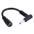 Cable adaptador de corriente con interfaces macho doblado de 4,5 x 3,0 mm a hembra de 5,5 x 2,1 mm para computadora portátil, longitud: 10 cm, 4.5 x 3.0mm Bent Male