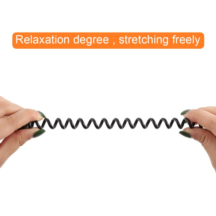 Cable en espiral de resorte USB-A macho a USB-A hembra de 1 m, AM to AF, Length: 1.0m