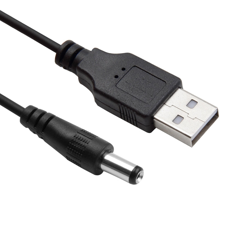 Cable en espiral de resorte de alimentación de 1,5 m USB a CC de 5,5 mm, AM to DC 5.5mm, Length: 1.5m