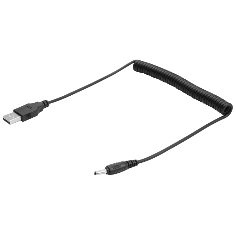 Cable en espiral de resorte de alimentación de 1,5 m USB a CC de 3,5 mm, AM to DC 3.5mm, Length: 1.5m