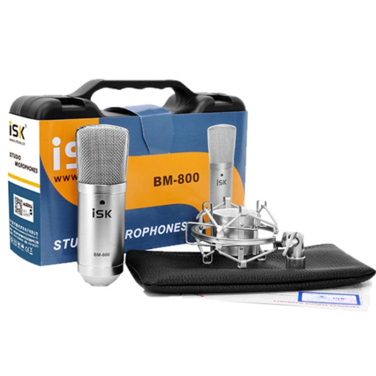 ISK BM-800 Micrófono de condensador para grabación de sonido para estudio y radiodifusión, BM-800